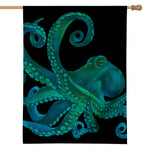 Watercolor Octopus Print House Flag
