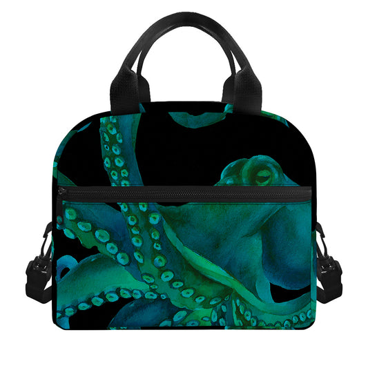 Watercolor Octopus Print Insulated Lunch Bag