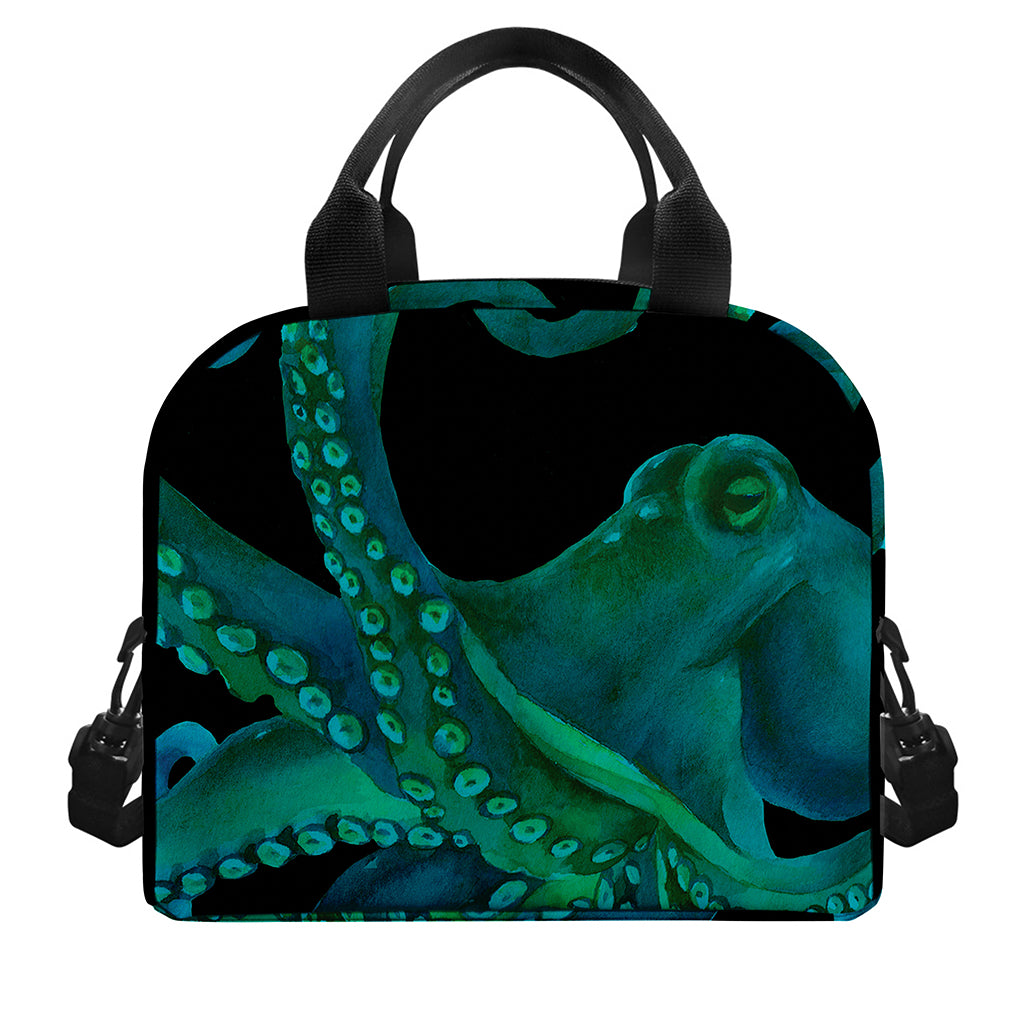 Watercolor Octopus Print Insulated Lunch Bag