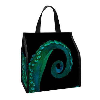 Watercolor Octopus Print Insulated Lunch Tote