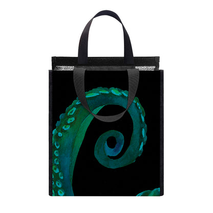 Watercolor Octopus Print Insulated Lunch Tote