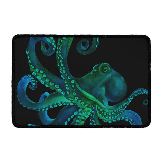 Watercolor Octopus Print Kitchen Mat