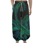 Watercolor Octopus Print Lantern Pants