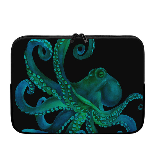 Watercolor Octopus Print Laptop Sleeve