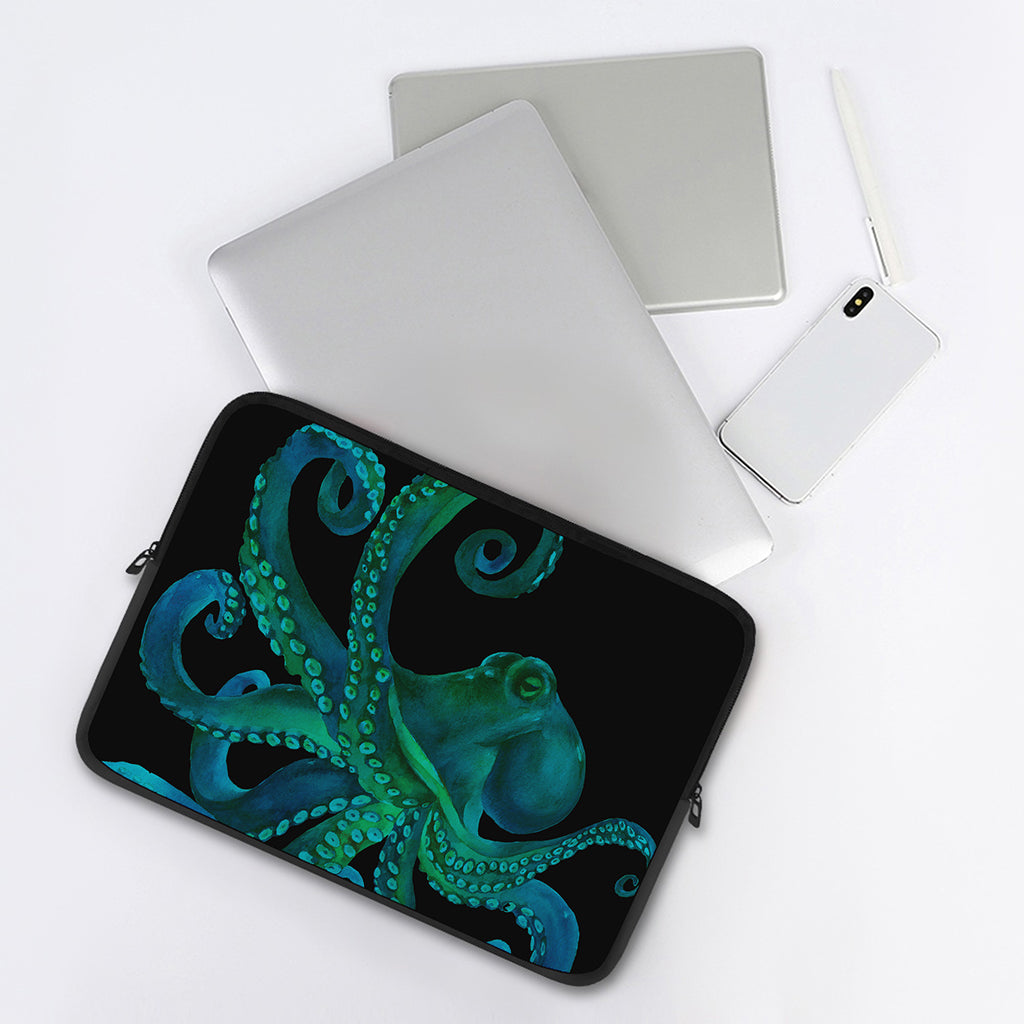 Watercolor Octopus Print Laptop Sleeve