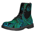 Watercolor Octopus Print Lace-Up Boots