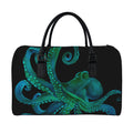 Watercolor Octopus Print Leather Duffel Bag