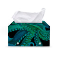 Watercolor Octopus Print Leather Tissue Box Cover