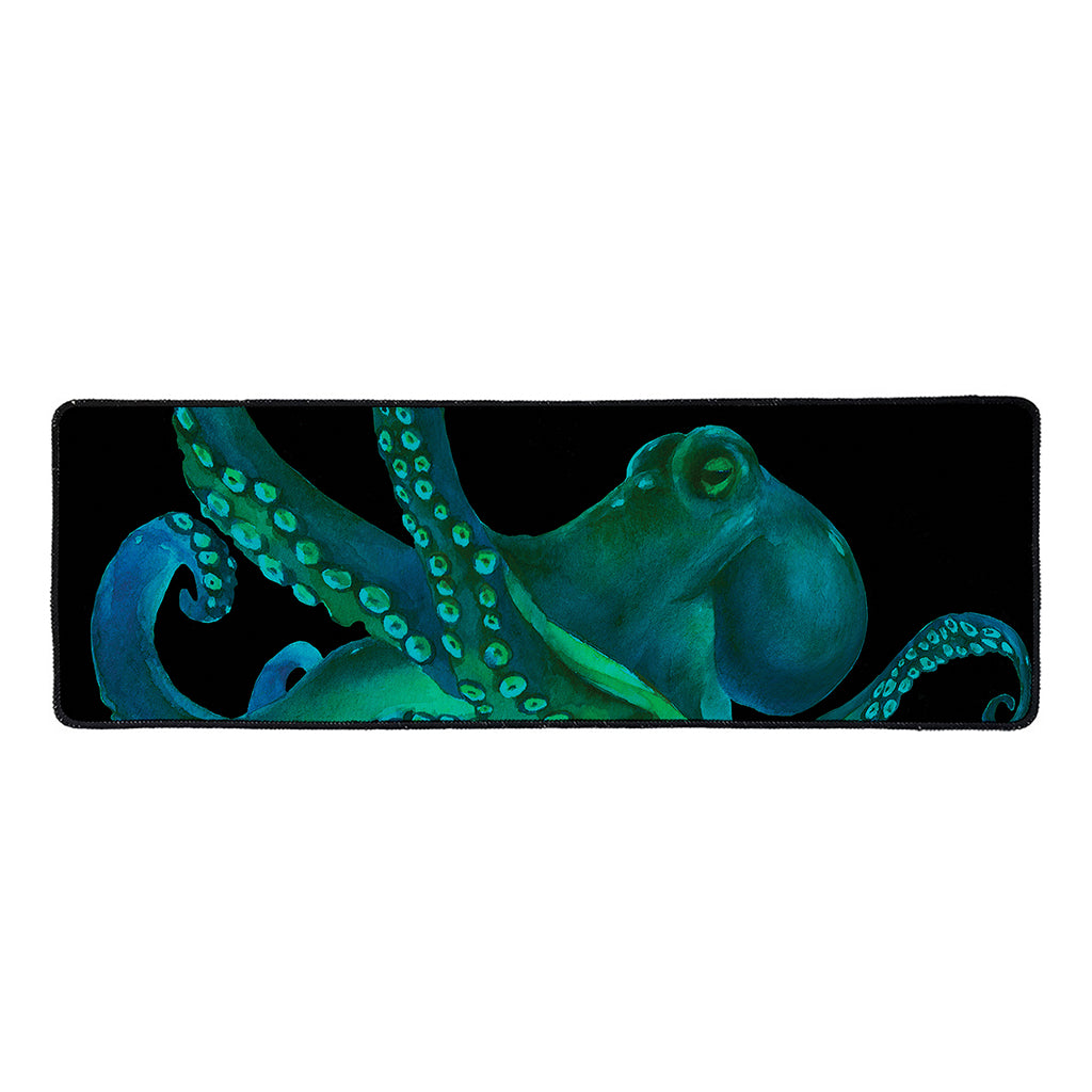 Watercolor Octopus Print Long Kitchen Mat