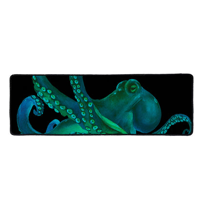 Watercolor Octopus Print Long Kitchen Mat