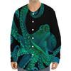 Watercolor Octopus Print Long Sleeve Baseball Jersey