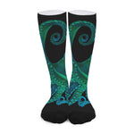 Watercolor Octopus Print Long Socks