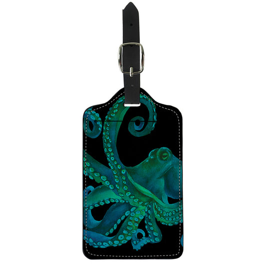 Watercolor Octopus Print Luggage Tag