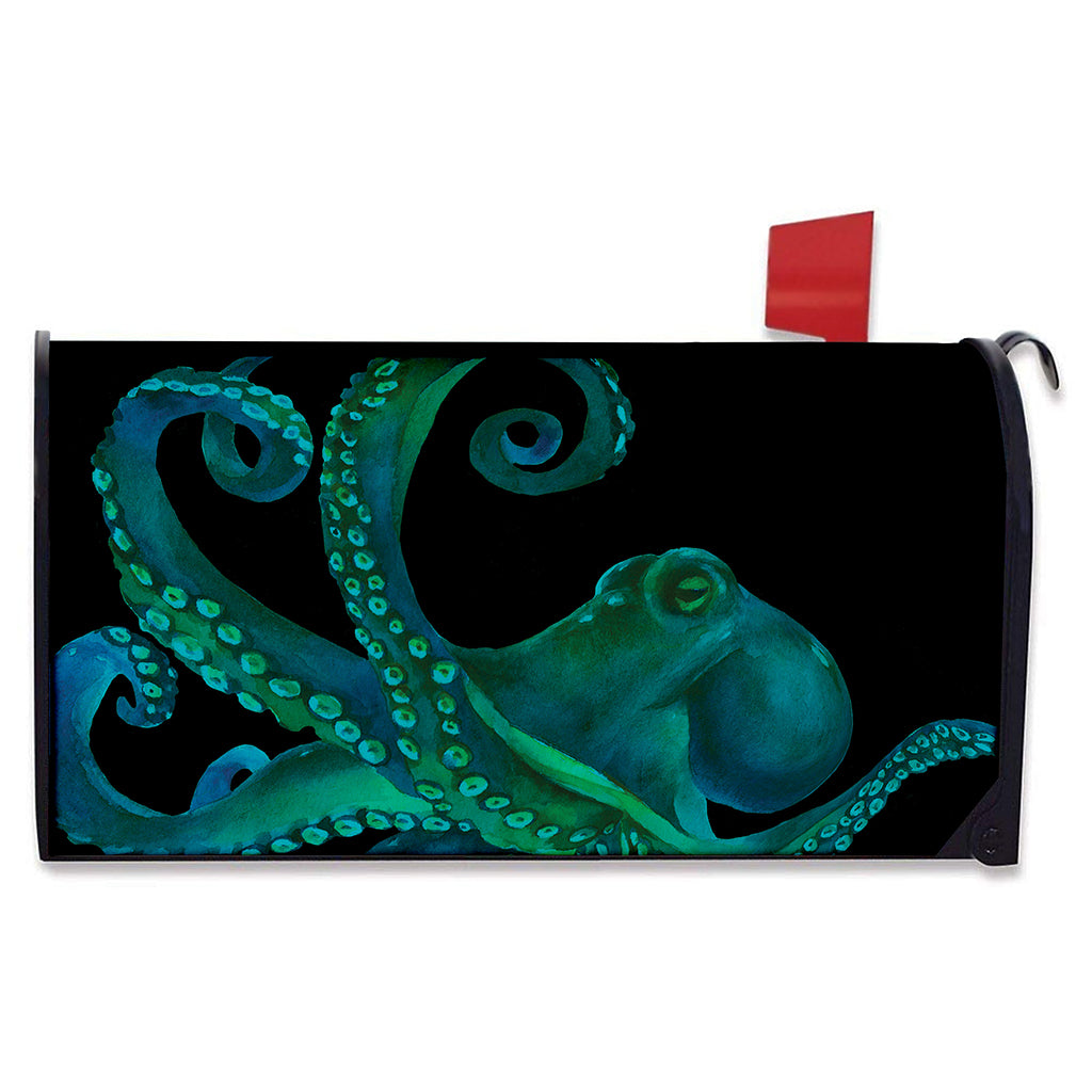 Watercolor Octopus Print Mailbox Cover