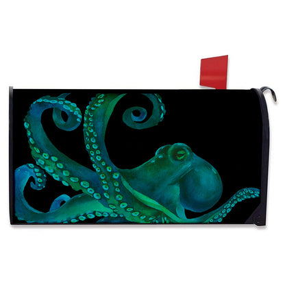 Watercolor Octopus Print Mailbox Cover