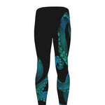 Watercolor Octopus Print Men's leggings