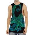 Watercolor Octopus Print Men's Muscle Tank Top