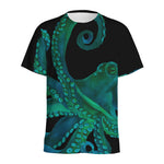 Watercolor Octopus Print Men's Sports T-Shirt
