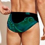 Watercolor Octopus Print Men's Swim Briefs