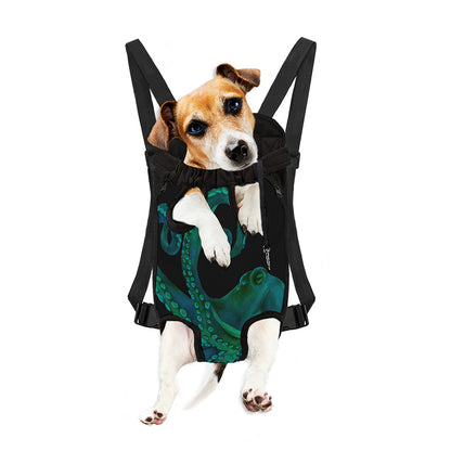 Watercolor Octopus Print Pet Carrier Backpack