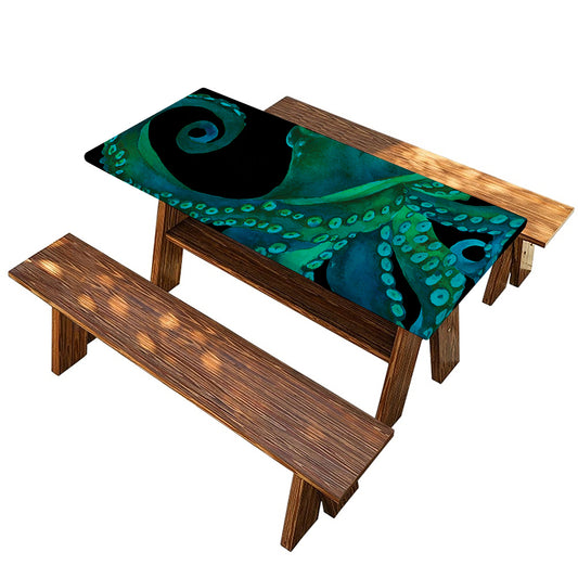 Watercolor Octopus Print Picnic Table Cover