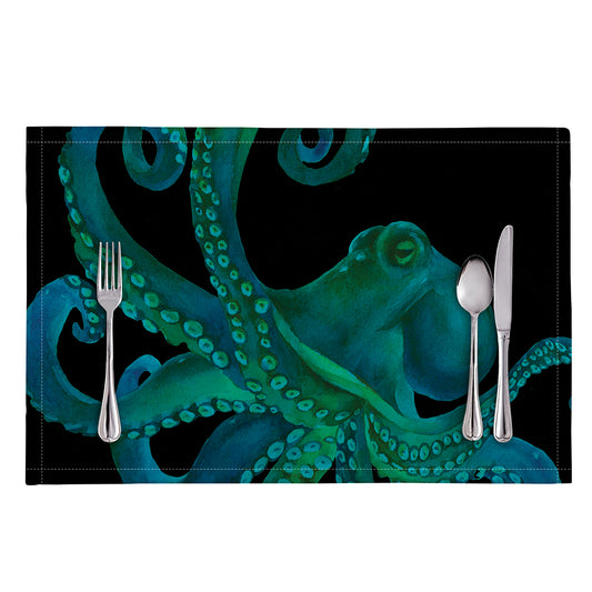 Watercolor Octopus Print Placemat