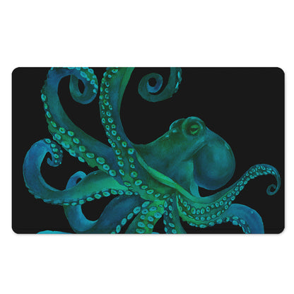 Watercolor Octopus Print Polyester Doormat