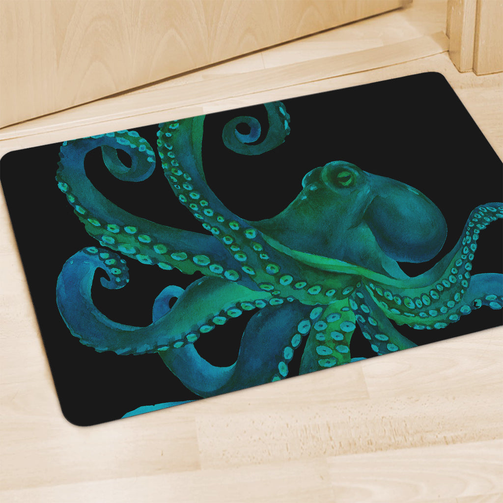 Watercolor Octopus Print Polyester Doormat