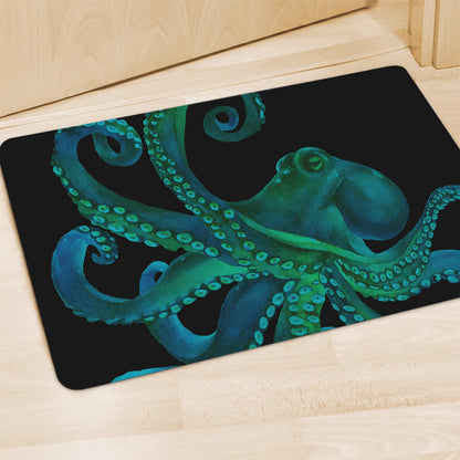 Watercolor Octopus Print Polyester Doormat