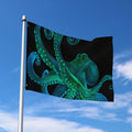 Watercolor Octopus Print Polyester Flag