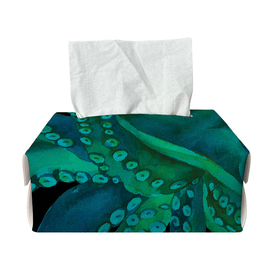 Watercolor Octopus Print Rectangle Tissue Box Cover