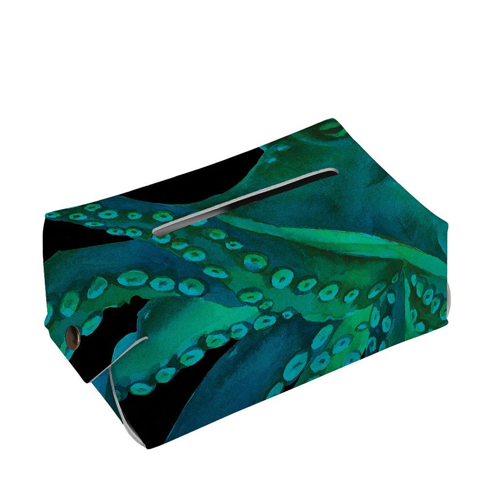 Watercolor Octopus Print Rectangle Tissue Box Cover