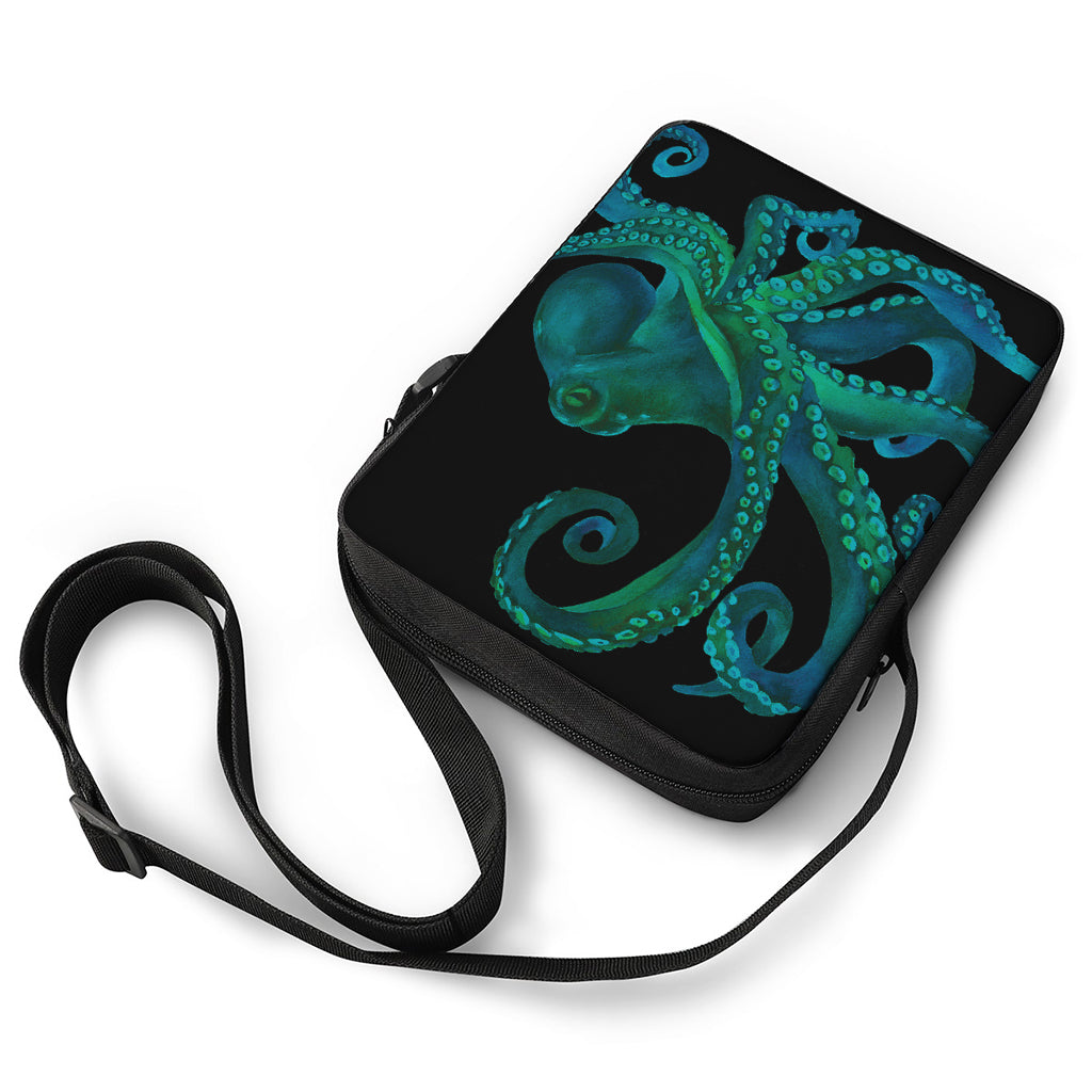 Watercolor Octopus Print Rectangular Crossbody Bag