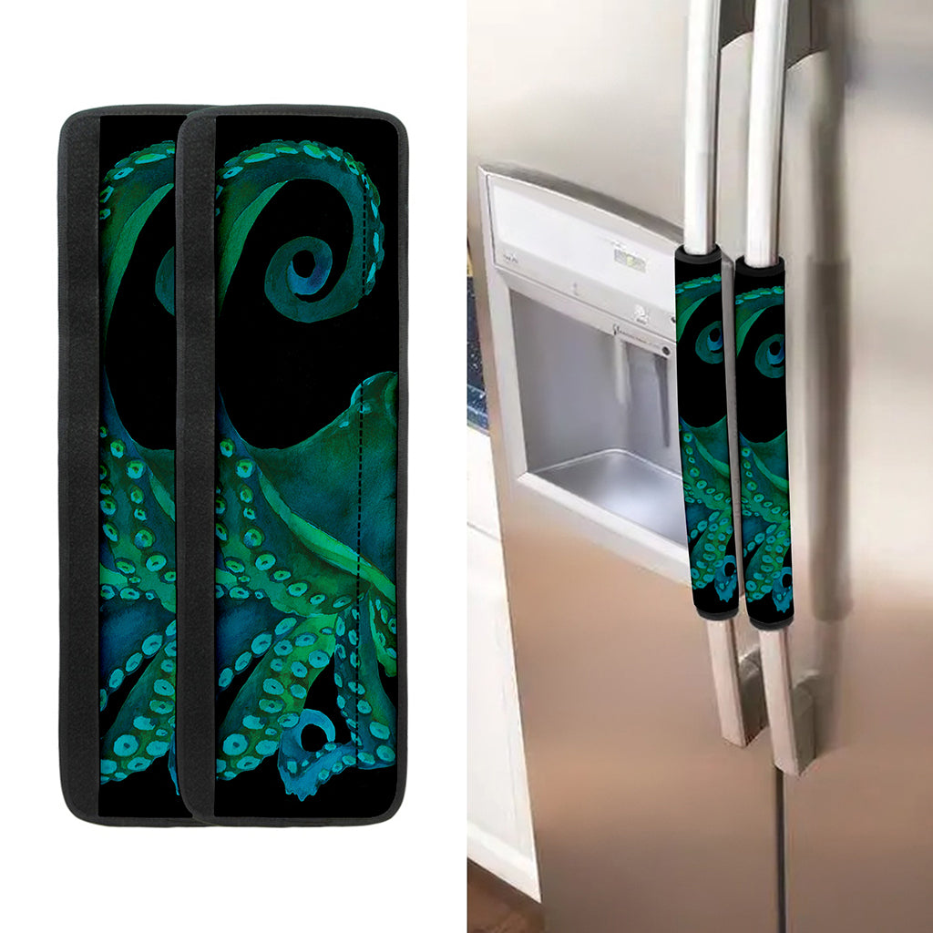 Watercolor Octopus Print Refrigerator Handle Covers