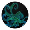 Watercolor Octopus Print Round Blanket