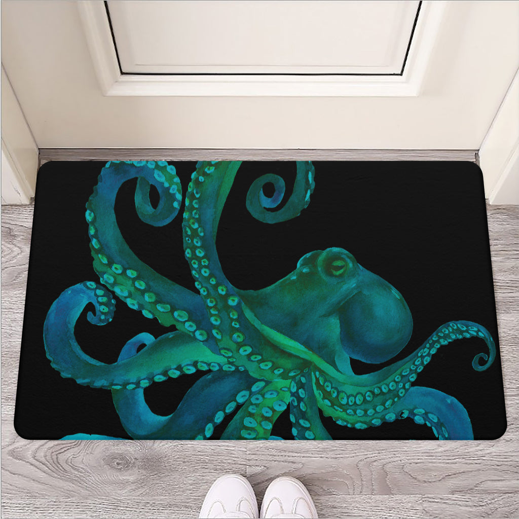 Watercolor Octopus Print Rubber Doormat