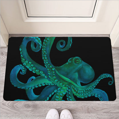 Watercolor Octopus Print Rubber Doormat