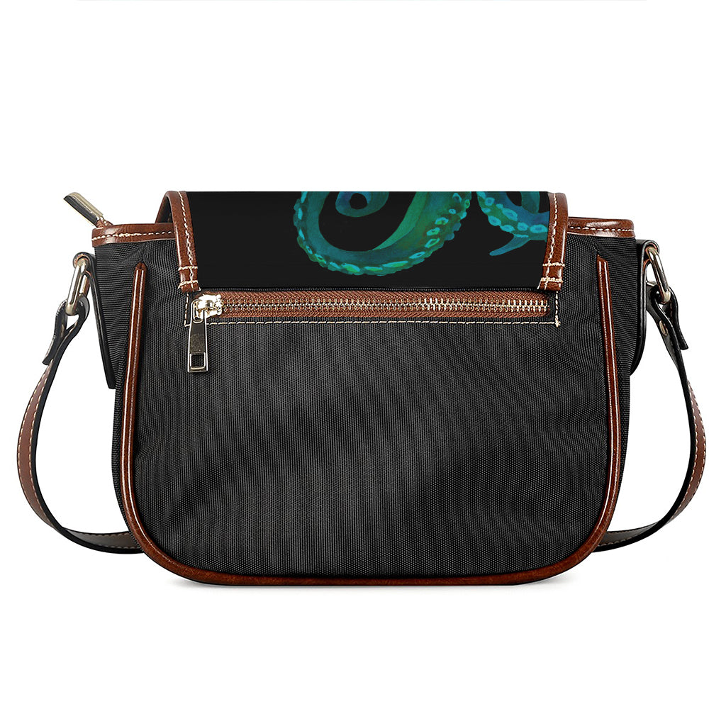 Watercolor Octopus Print Saddle Bag