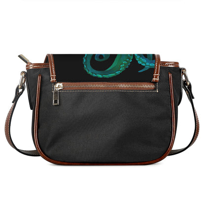 Watercolor Octopus Print Saddle Bag