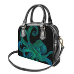 Watercolor Octopus Print Shoulder Handbag
