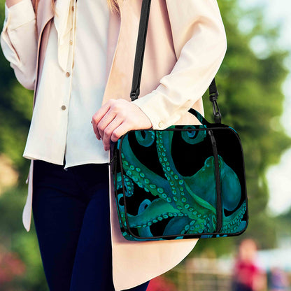 Watercolor Octopus Print Shoulder Strap Bible Bag