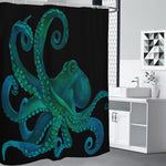 Watercolor Octopus Print Shower Curtain