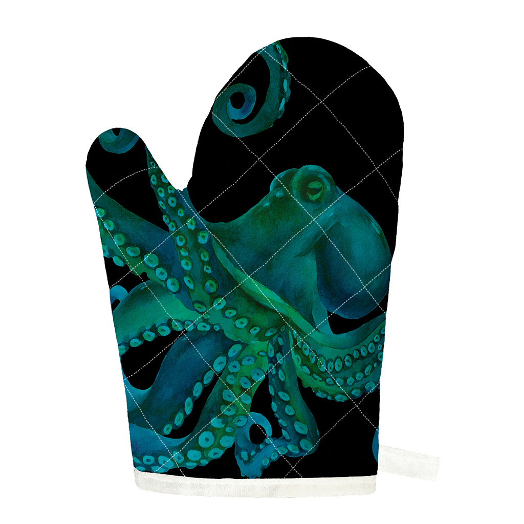Watercolor Octopus Print Single Oven Mitt