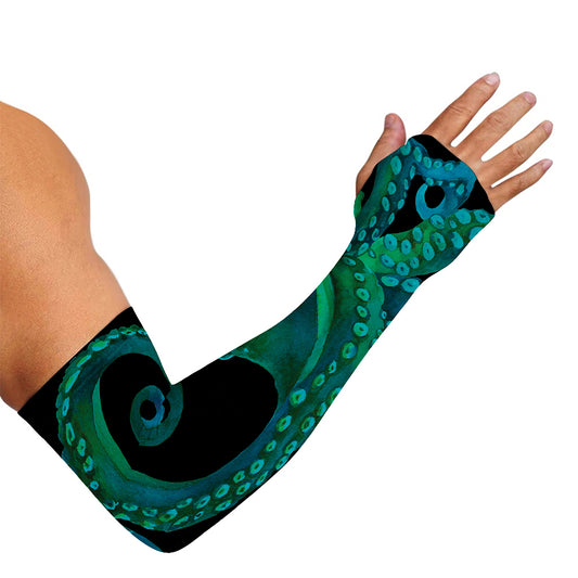 Watercolor Octopus Print Sun Protection Arm Sleeves