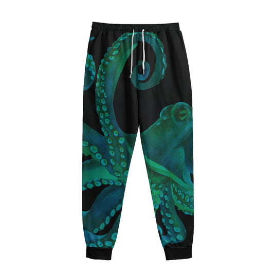 Watercolor Octopus Print Sweatpants