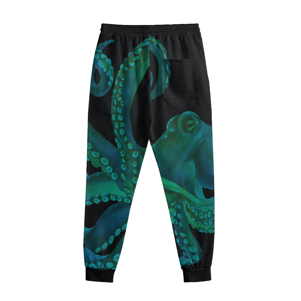 Watercolor Octopus Print Sweatpants