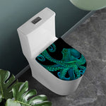 Watercolor Octopus Print Toilet Lid Cover