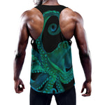 Watercolor Octopus Print Training Tank Top