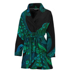 Watercolor Octopus Print Women's Bathrobe