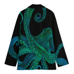 Watercolor Octopus Print Women's Blazer